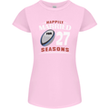 27 Year Wedding Anniversary 27th Rugby Womens Petite Cut T-Shirt Light Pink
