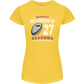 27 Year Wedding Anniversary 27th Rugby Womens Petite Cut T-Shirt Yellow