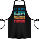 27th Birthday 27 Year Old Cotton Apron 100% Organic Black