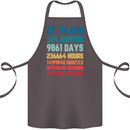 27th Birthday 27 Year Old Cotton Apron 100% Organic Dark Grey