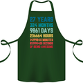 27th Birthday 27 Year Old Cotton Apron 100% Organic Forest Green