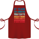27th Birthday 27 Year Old Cotton Apron 100% Organic Maroon