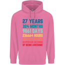 27th Birthday 27 Year Old Mens 80% Cotton Hoodie Azelea