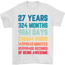 27th Birthday 27 Year Old Mens T-Shirt 100% Cotton White