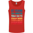 27th Birthday 27 Year Old Mens Vest Tank Top Red
