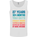27th Birthday 27 Year Old Mens Vest Tank Top White