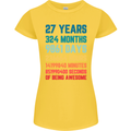 27th Birthday 27 Year Old Womens Petite Cut T-Shirt Yellow