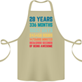 28th Birthday 28 Year Old Cotton Apron 100% Organic Khaki