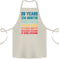 28th Birthday 28 Year Old Cotton Apron 100% Organic Natural