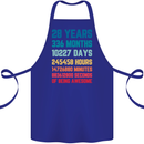 28th Birthday 28 Year Old Cotton Apron 100% Organic Royal Blue