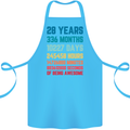 28th Birthday 28 Year Old Cotton Apron 100% Organic Turquoise