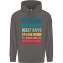 28th Birthday 28 Year Old Mens 80% Cotton Hoodie Charcoal