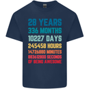 28th Birthday 28 Year Old Mens Cotton T-Shirt Tee Top Navy Blue