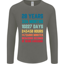 28th Birthday 28 Year Old Mens Long Sleeve T-Shirt Charcoal