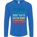 28th Birthday 28 Year Old Mens Long Sleeve T-Shirt Royal Blue