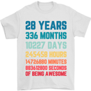 28th Birthday 28 Year Old Mens T-Shirt 100% Cotton White