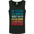 28th Birthday 28 Year Old Mens Vest Tank Top Black