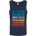 28th Birthday 28 Year Old Mens Vest Tank Top Navy Blue
