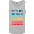28th Birthday 28 Year Old Mens Vest Tank Top Sports Grey