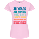 28th Birthday 28 Year Old Womens Petite Cut T-Shirt Light Pink