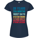 28th Birthday 28 Year Old Womens Petite Cut T-Shirt Navy Blue