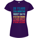 28th Birthday 28 Year Old Womens Petite Cut T-Shirt Purple
