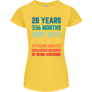 28th Birthday 28 Year Old Womens Petite Cut T-Shirt Yellow