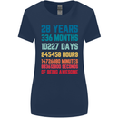 28th Birthday 28 Year Old Womens Wider Cut T-Shirt Navy Blue