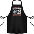 29 Year Wedding Anniversary 29th Rugby Cotton Apron 100% Organic Black