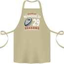 29 Year Wedding Anniversary 29th Rugby Cotton Apron 100% Organic Khaki