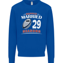 29 Year Wedding Anniversary 29th Rugby Mens Sweatshirt Jumper Royal Blue