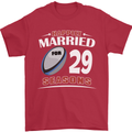 29 Year Wedding Anniversary 29th Rugby Mens T-Shirt 100% Cotton Red