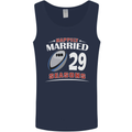 29 Year Wedding Anniversary 29th Rugby Mens Vest Tank Top Navy Blue
