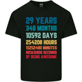 29th Birthday 29 Year Old Mens Cotton T-Shirt Tee Top Black