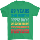 29th Birthday 29 Year Old Mens T-Shirt 100% Cotton Irish Green