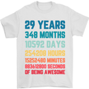 29th Birthday 29 Year Old Mens T-Shirt 100% Cotton White