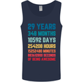 29th Birthday 29 Year Old Mens Vest Tank Top Navy Blue