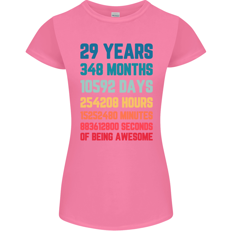 29th Birthday 29 Year Old Womens Petite Cut T-Shirt Azalea