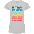 29th Birthday 29 Year Old Womens Petite Cut T-Shirt Sports Grey