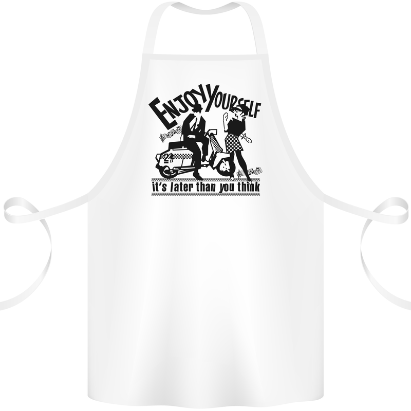 2Tone Enjoy Yourself 2 Tone SKA Music Cotton Apron 100% Organic White