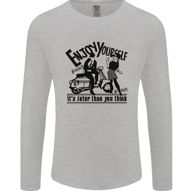 2Tone Enjoy Yourself 2 Tone SKA Music Mens Long Sleeve T-Shirt Sports Grey