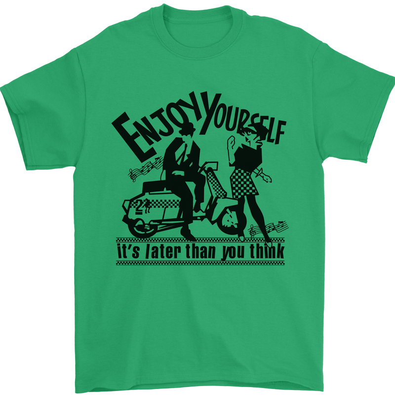 2Tone Enjoy Yourself 2 Tone SKA Music Mens T-Shirt 100% Cotton Irish Green