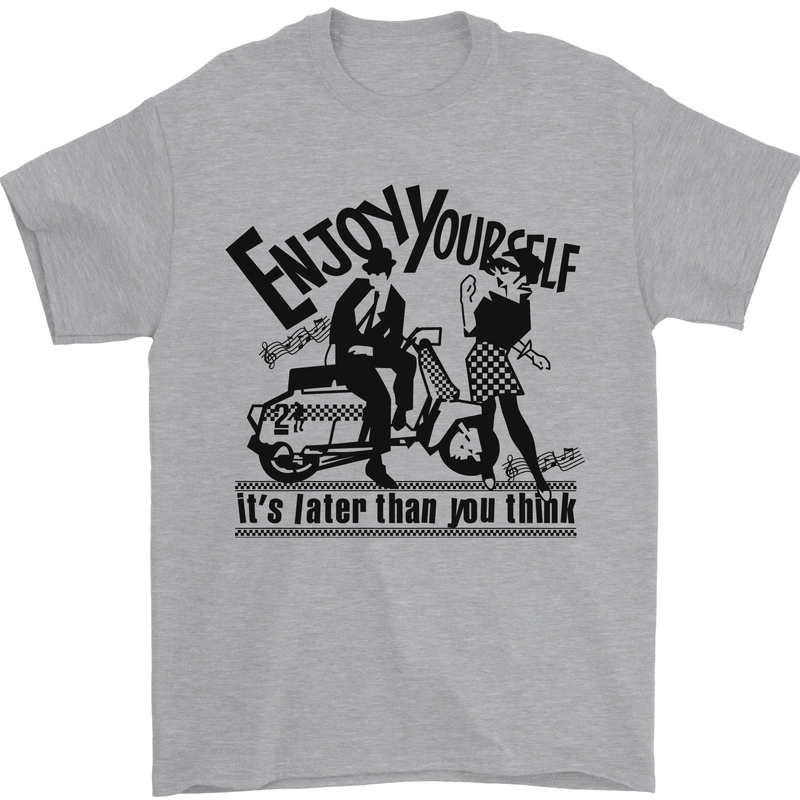 2Tone Enjoy Yourself 2 Tone SKA Music Mens T-Shirt 100% Cotton Sports Grey