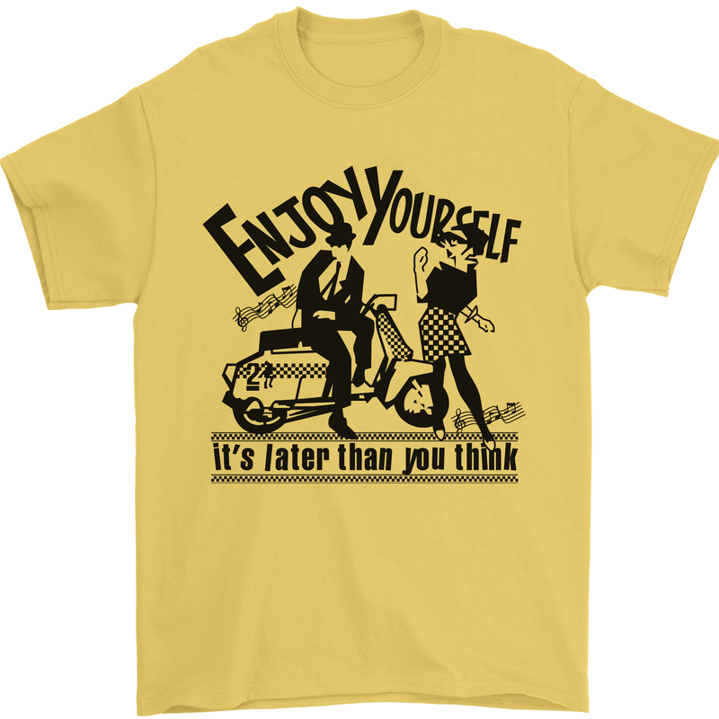 2Tone Enjoy Yourself 2 Tone SKA Music Mens T-Shirt 100% Cotton Yellow