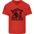 2Tone Enjoy Yourself 2 Tone SKA Music Mens V-Neck Cotton T-Shirt Red