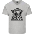 2Tone Enjoy Yourself 2 Tone SKA Music Mens V-Neck Cotton T-Shirt Sports Grey