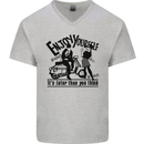 2Tone Enjoy Yourself 2 Tone SKA Music Mens V-Neck Cotton T-Shirt Sports Grey