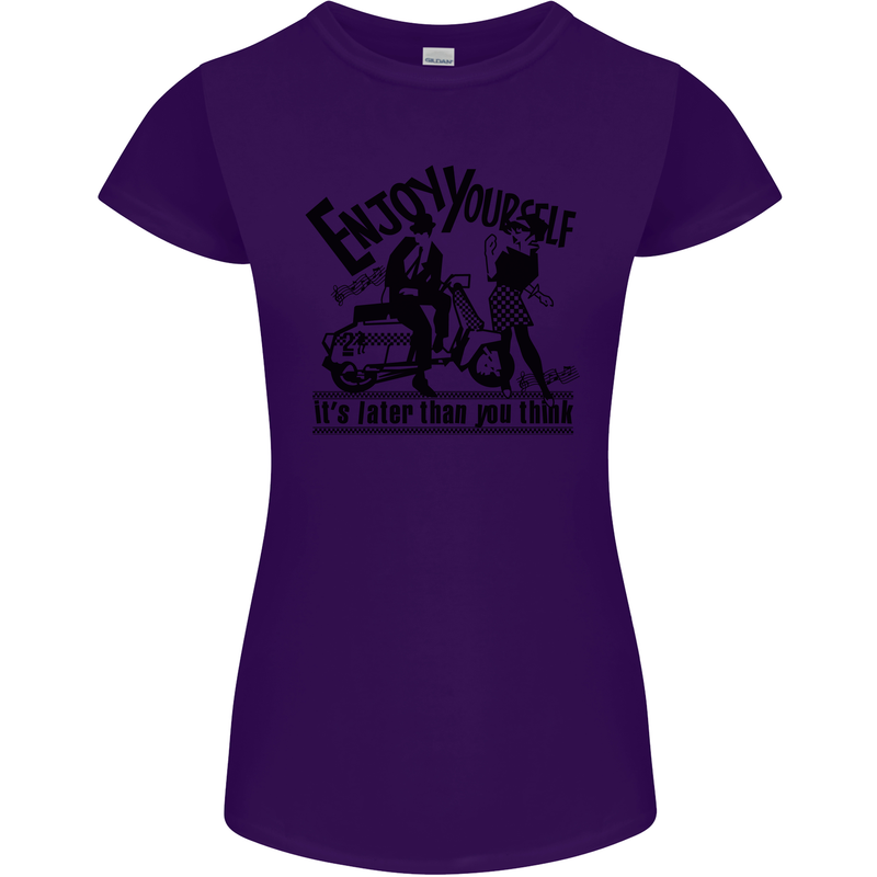 2Tone Enjoy Yourself 2 Tone SKA Music Womens Petite Cut T-Shirt Purple