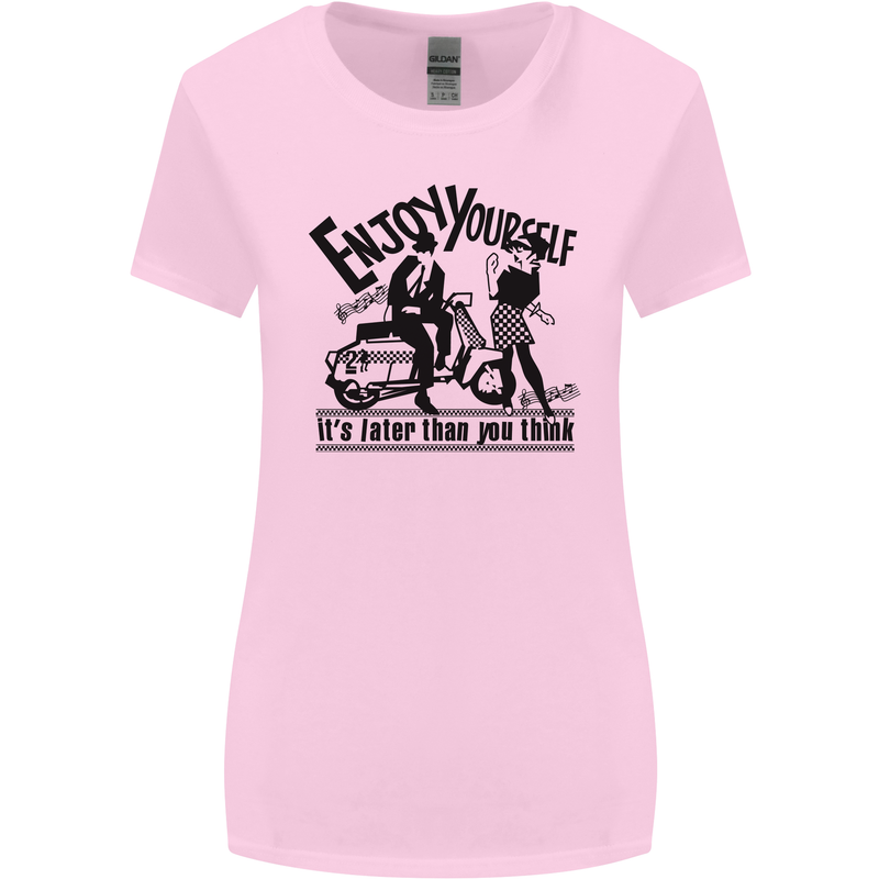 2Tone Enjoy Yourself 2 Tone SKA Music Womens Wider Cut T-Shirt Light Pink