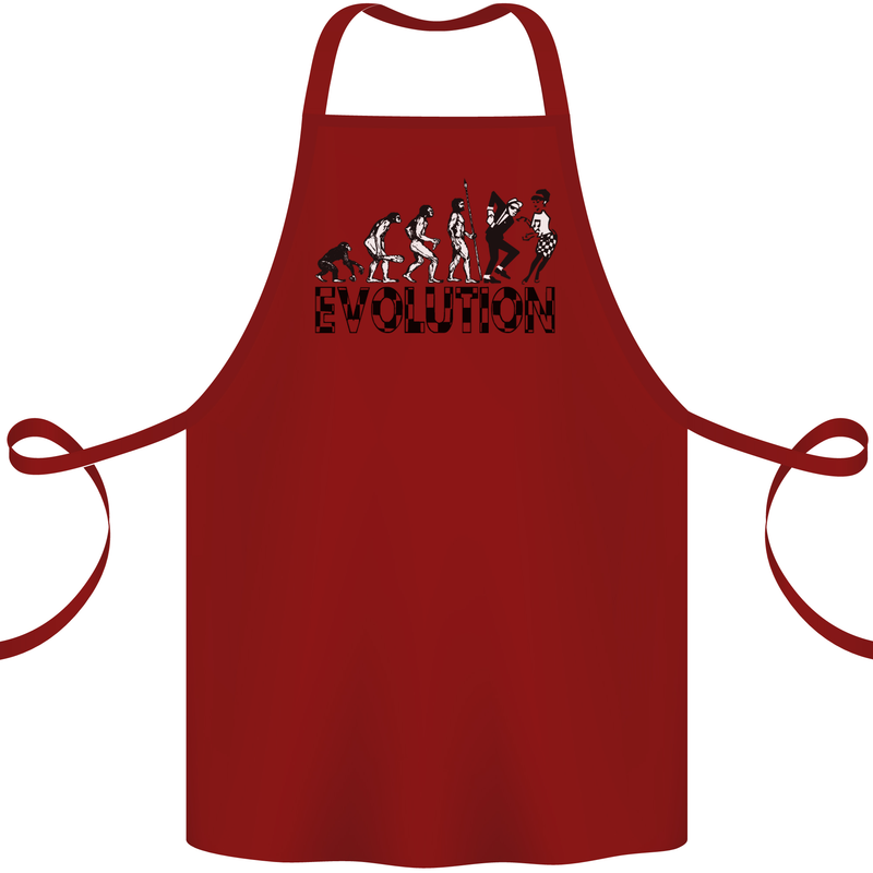 2 Tone Evolution Music 2Tone SKA Cotton Apron 100% Organic Maroon
